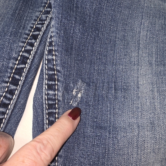 Grace in LA Embroidered Bling Straight Leg Jeans Size 28 Rhinestones Western - Picture 5 of 8